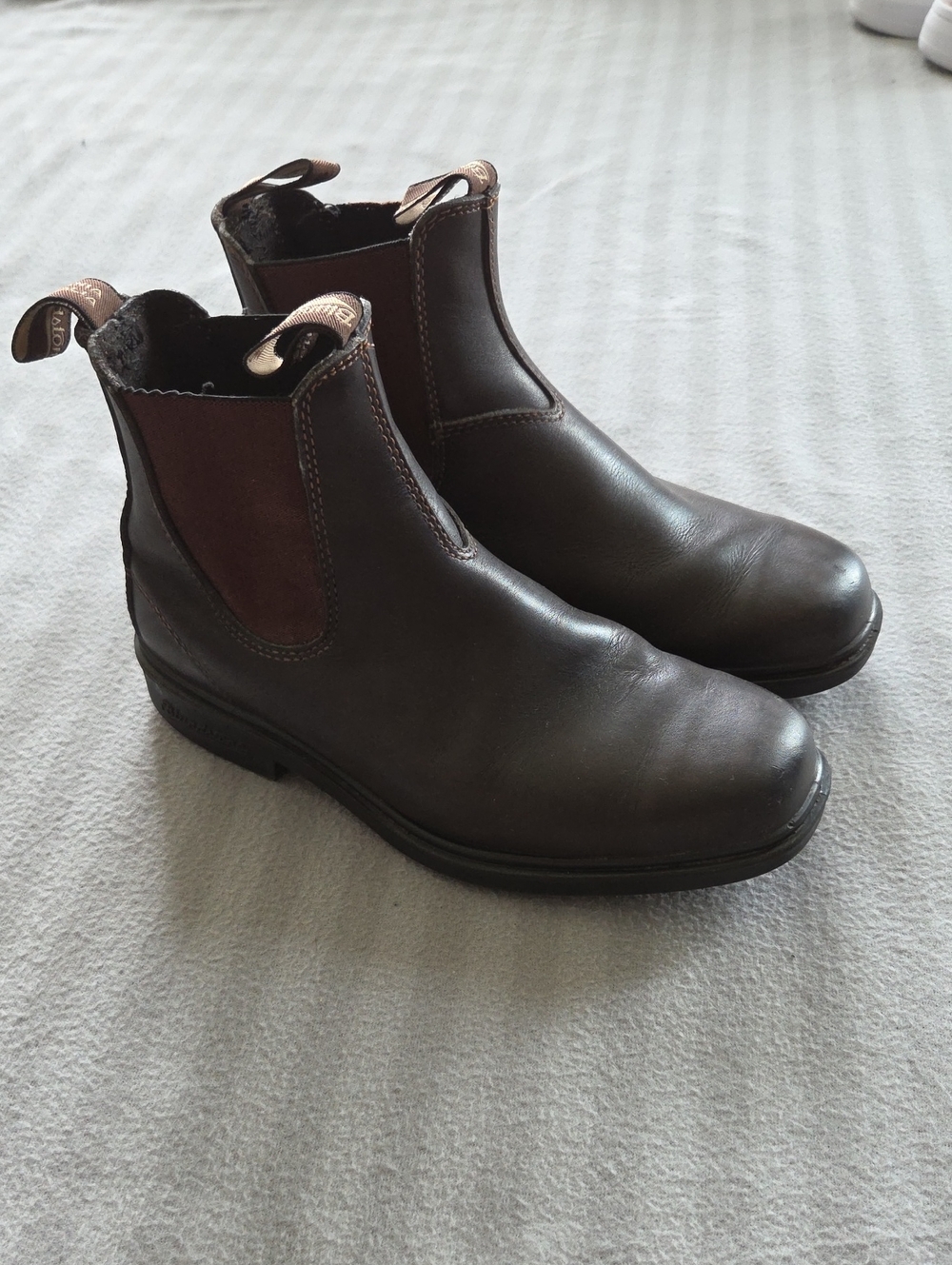 Blundstone Men's Chukka Boots in Dark Brown with Brown Elastic Panels